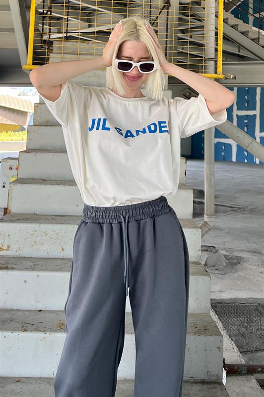 MDX Smoke Adjustable Waist Wide Leg Comfort Fit Basic Women's Sweatpants MG2122 - Royal Palm Beach