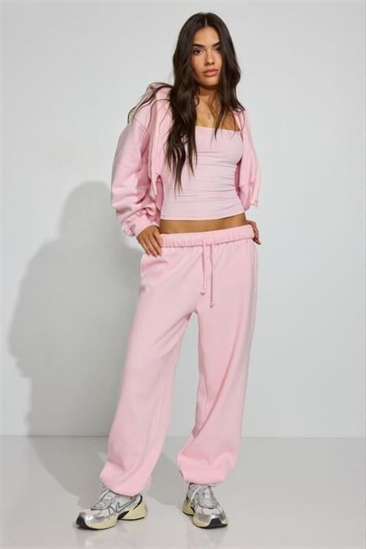 MDX Pink Cuffed Pocketed Women's Sweatpants Mg2540 - Garland