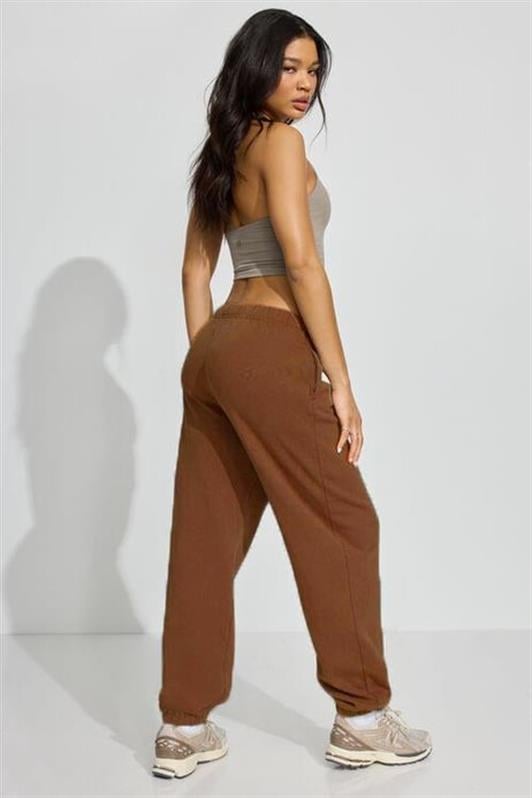MDX Brown Cuffed Pocketed Women's Sweatpants Mg2540 - Halle