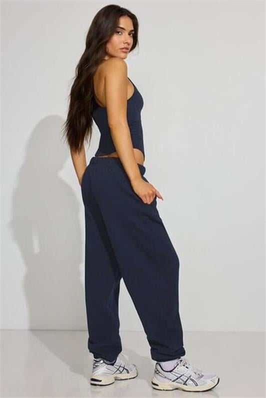 MDX Navy Blue Cuffed Women's Sweatpants with Pocket and Cuff MG2540 - Nezahualcóyotl