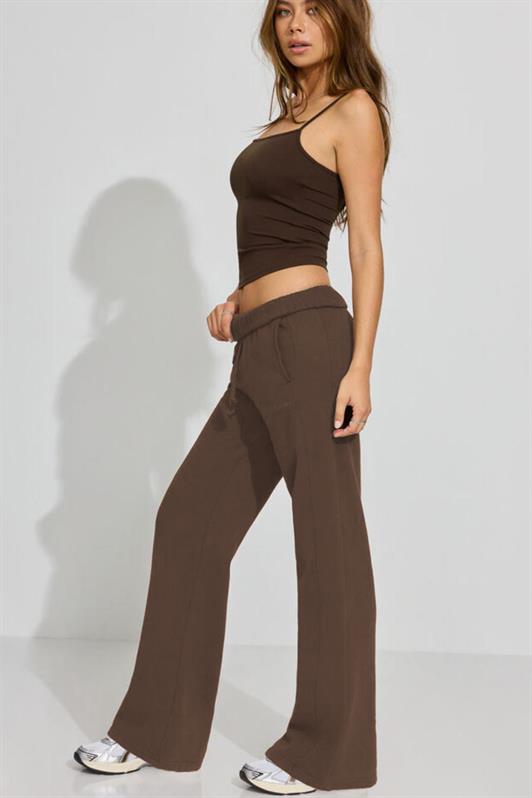 MDX Brown Wide Leg Women's Sweatpants MG2279 - Paderborn