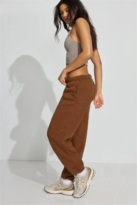 MDX Brown Cuffed Pocketed Women's Sweatpants Mg2540 - Halle