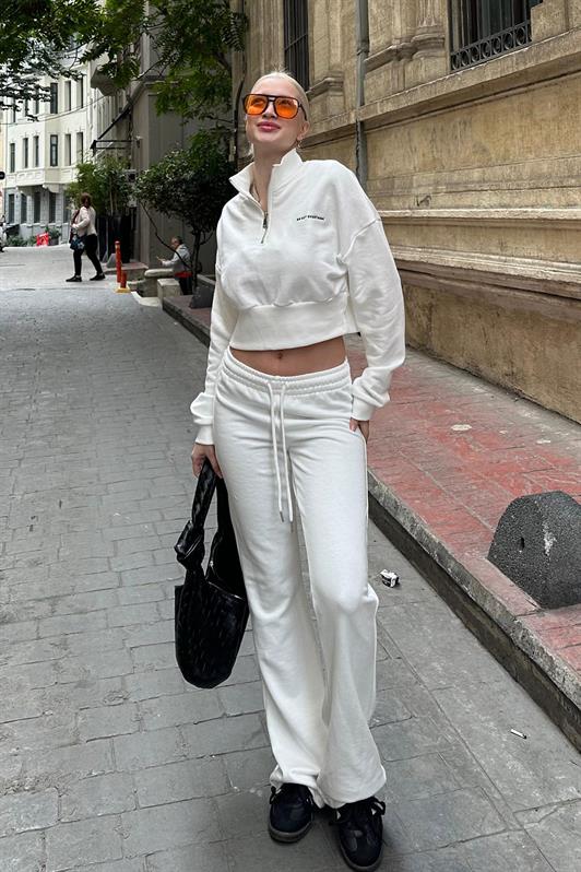 MDX Ecru Spanish Flare Women's Tracksuit MG2203 - Laguna Niguel