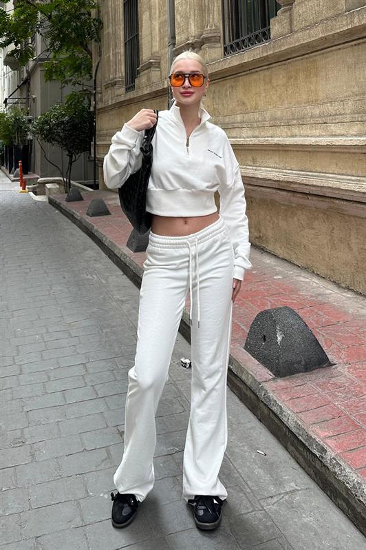 MDX Ecru Spanish Flare Women's Tracksuit MG2203 - Laguna Niguel