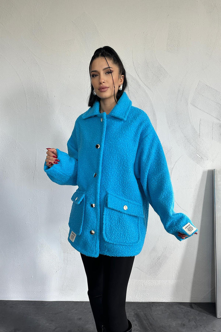 ELS Tagged Pile Detailed Jacket - Blue - Long Beach