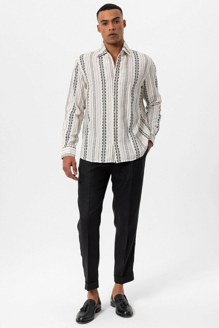 ANT Ethnic Patterned Long Sleeve Men's Shirt - Getafe