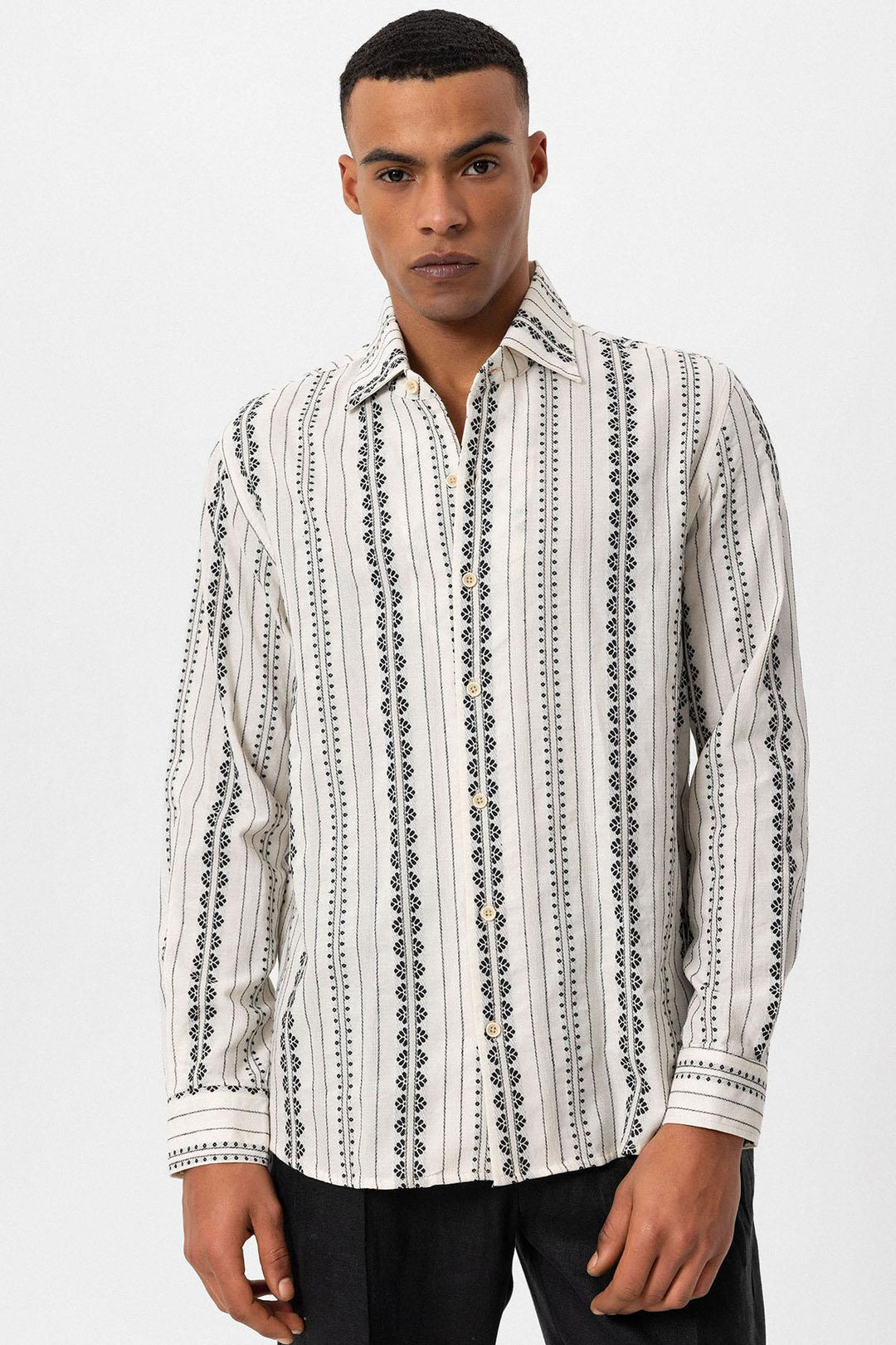 ANT Ethnic Patterned Long Sleeve Men's Shirt - Getafe