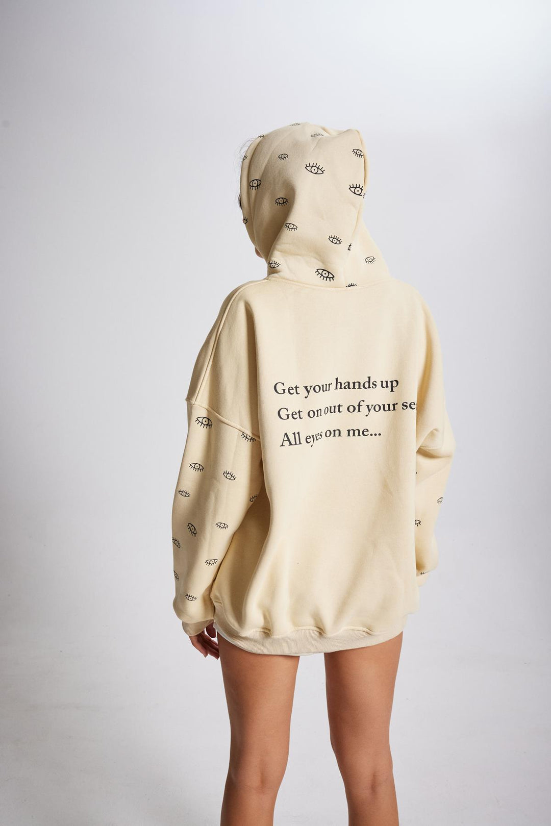 HLLY Women Eye Sweatshirt Beige - El Plan