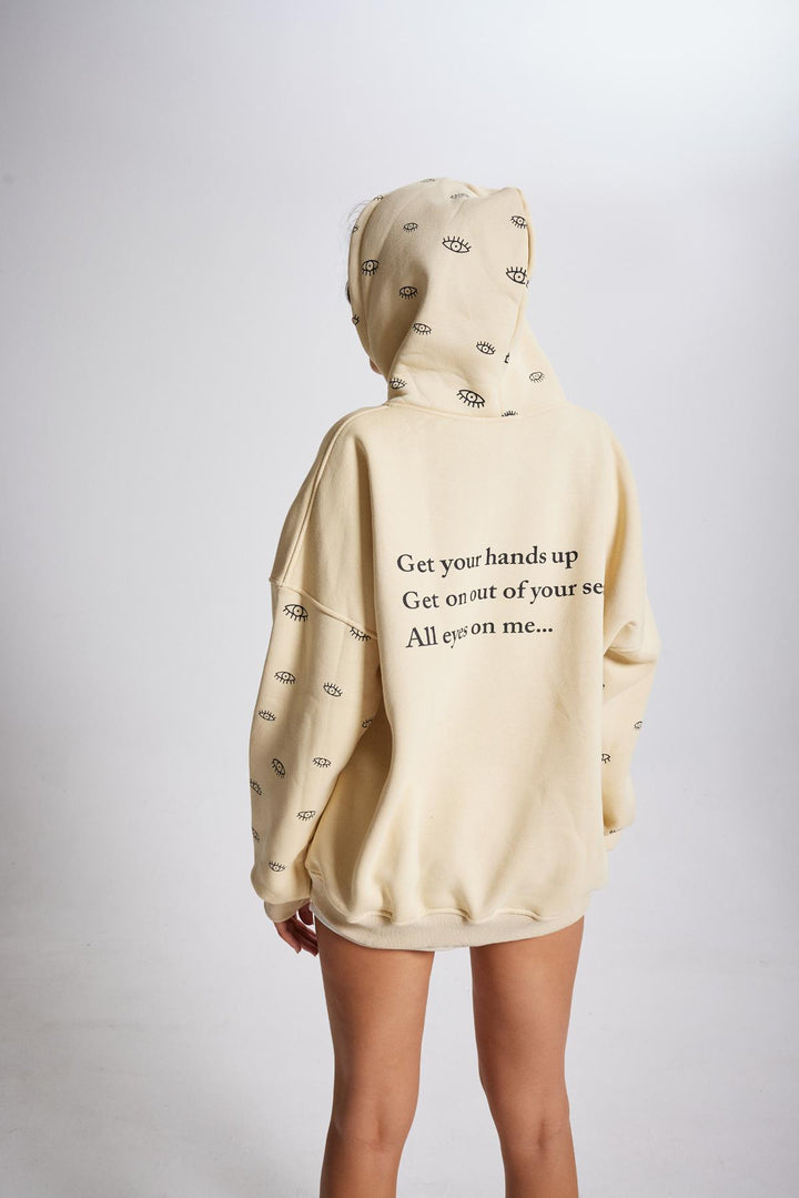 HLLY Women Eye Sweatshirt Beige - El Plan