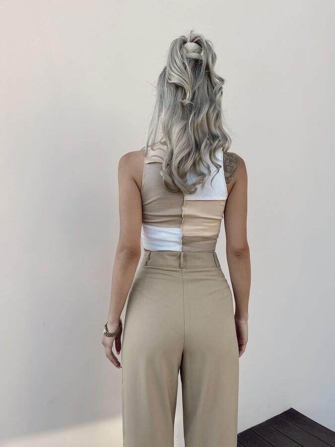 HLLY Women Colorful Blouse Beige - Glenrothes