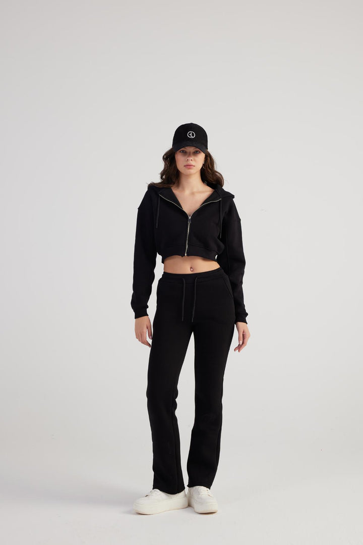 HLLY Women Mixed Sweatpants Black - Clarington