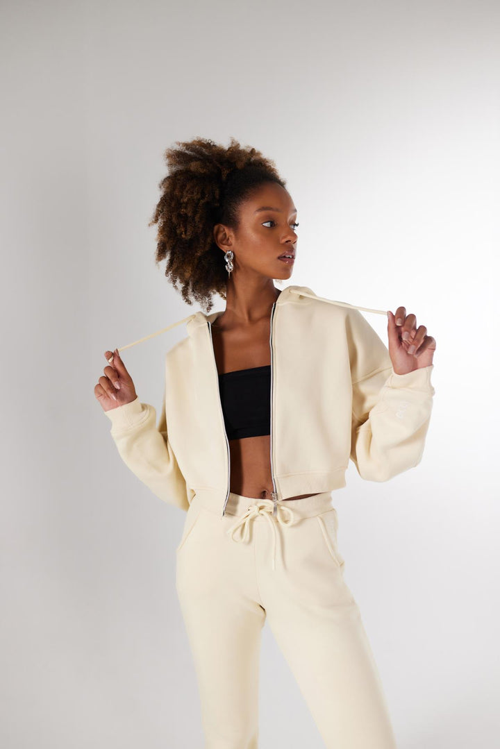 HLLY Women Mixed Sweatshirt Beige - Gallarate