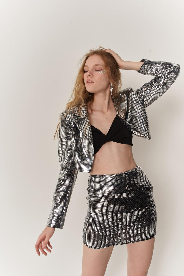 HLLY Women Glammy Skirt Gray - Henrietta