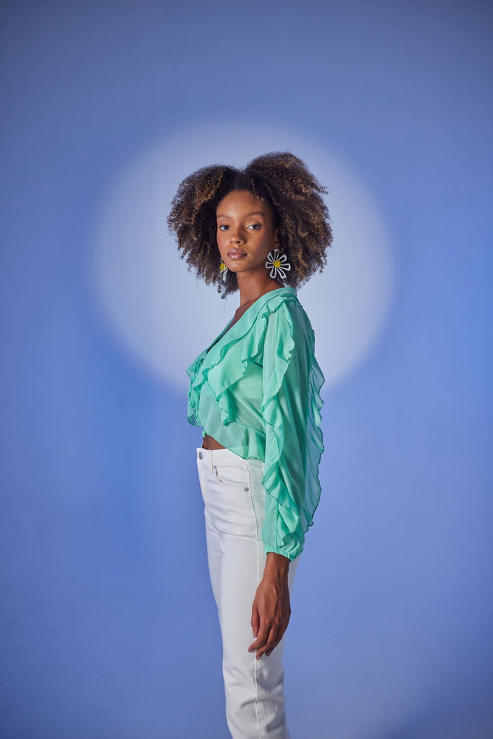 HLLY Women Elsa Blouse Green - Nikopol