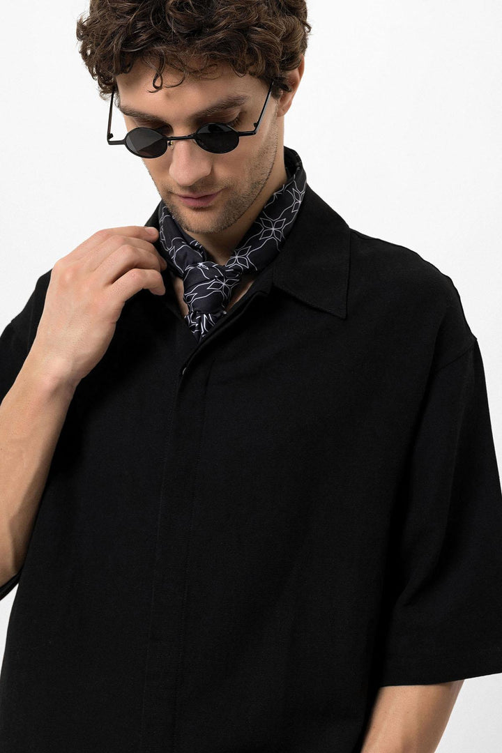 ANT Fakir Sleeve Hidden Button Closure Oversize Men's Shirt - Remscheid
