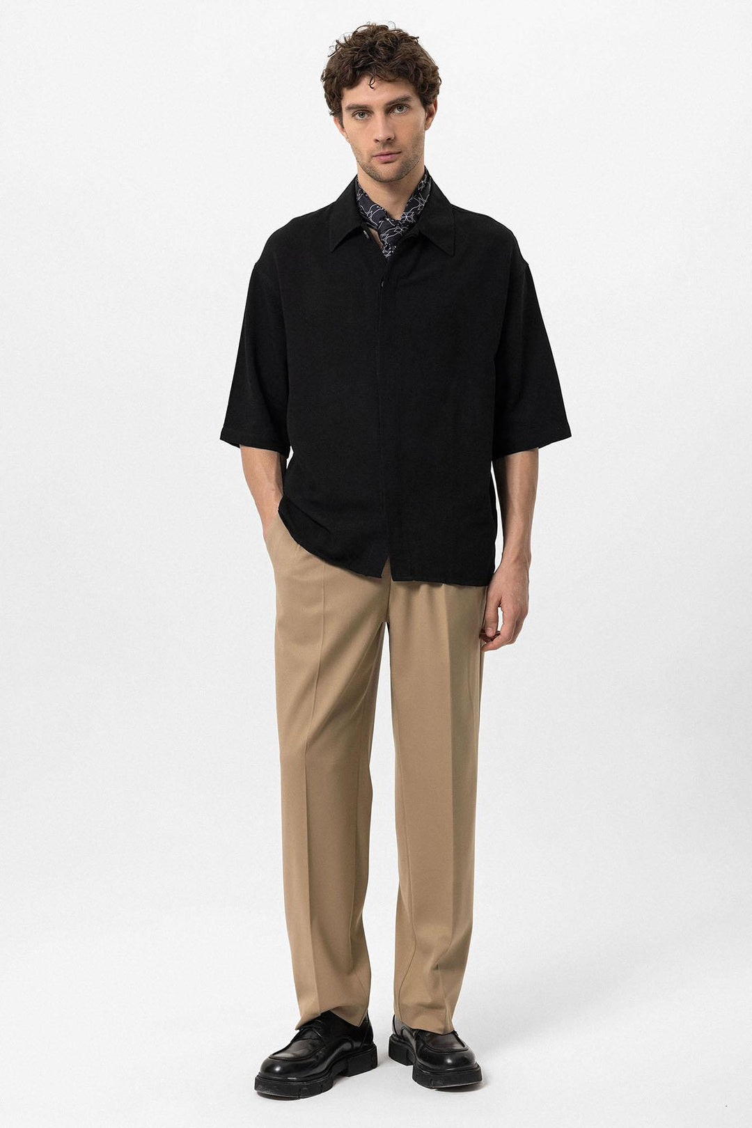 ANT Fakir Sleeve Hidden Button Closure Oversize Men's Shirt - Remscheid