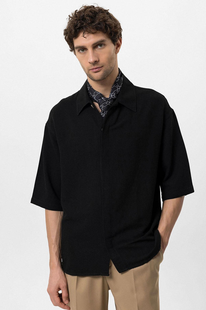 ANT Fakir Sleeve Hidden Button Closure Oversize Men's Shirt - Remscheid