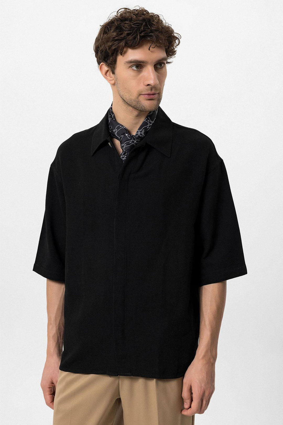 ANT Fakir Sleeve Hidden Button Closure Oversize Men's Shirt - Remscheid