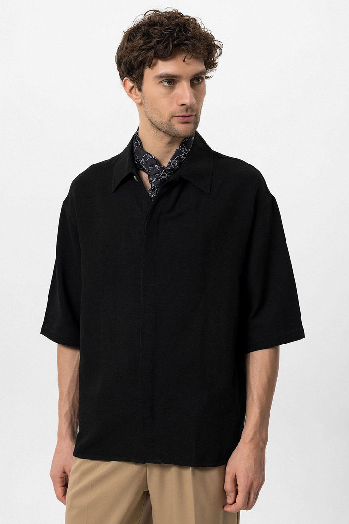 ANT Fakir Sleeve Hidden Button Closure Oversize Men's Shirt - Remscheid