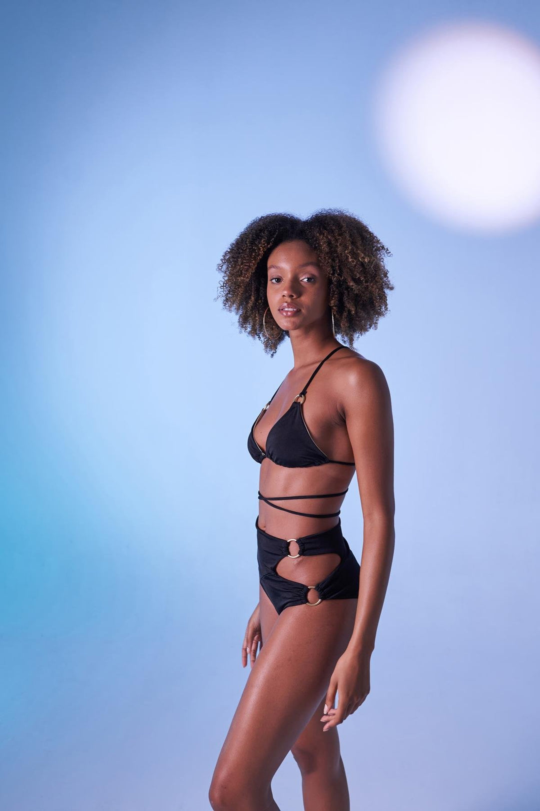 HLLY Women Delphi High Waist Bikini Bottom Black - Annemasse