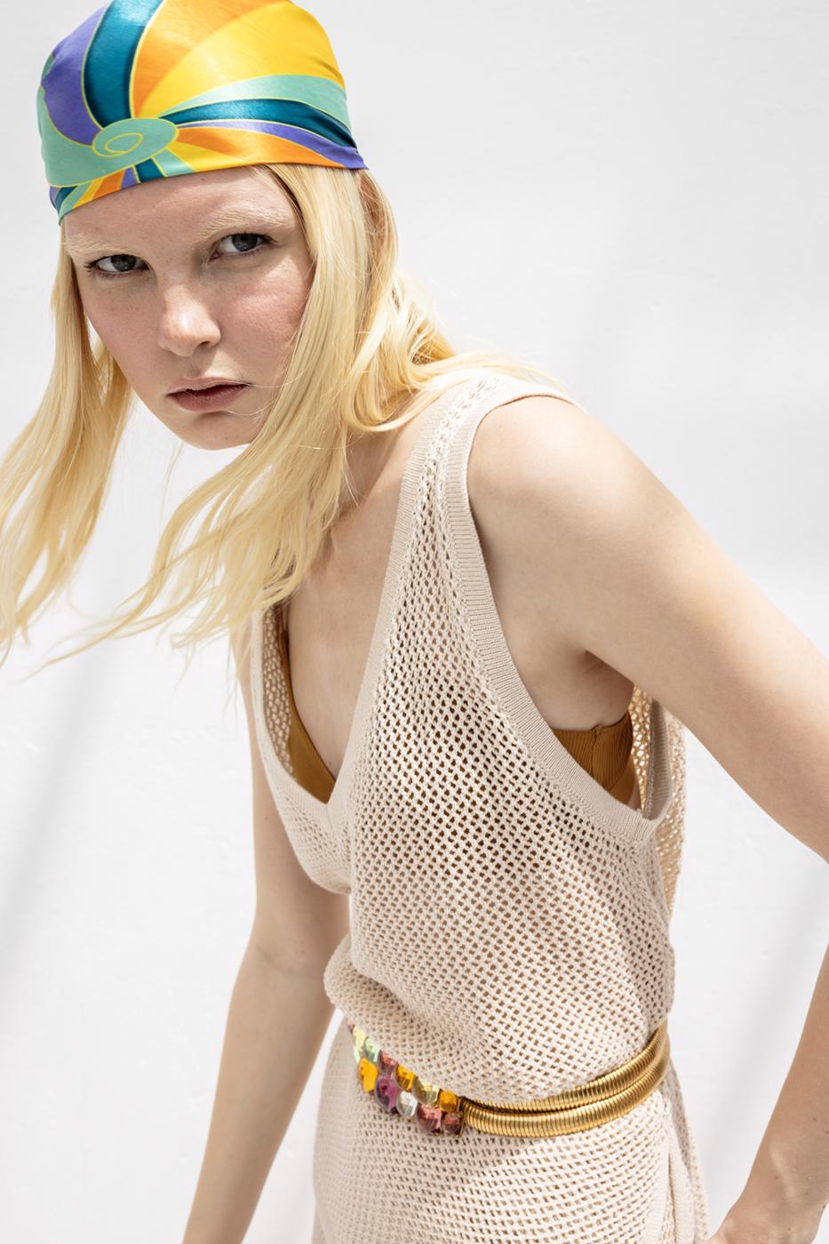 BSL Women Net Knitted Blouse - Piscataway