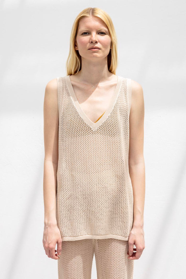 BSL Women Net Knitted Blouse - Piscataway