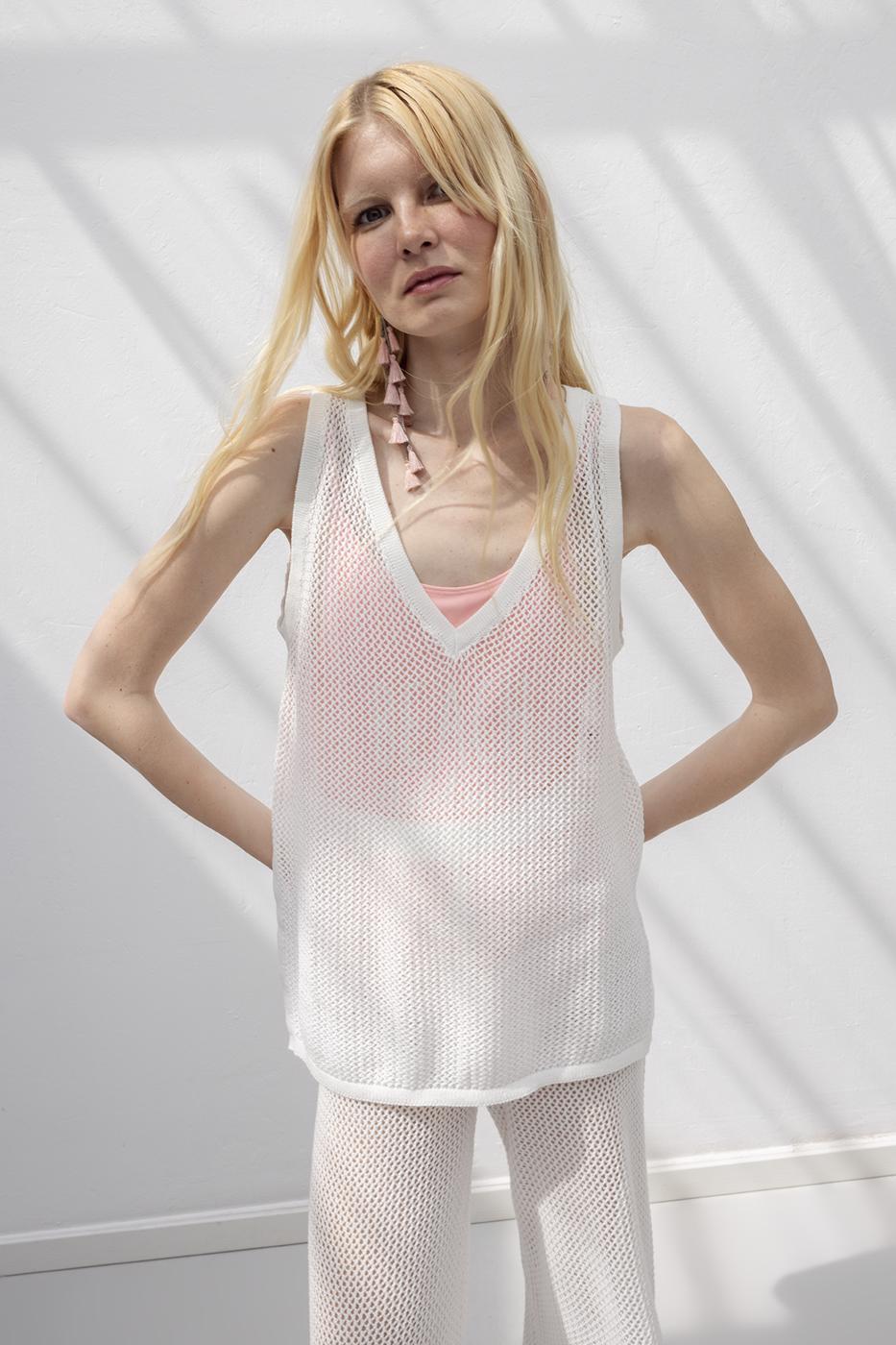 BSL Women Net Knitted Blouse - Aalst