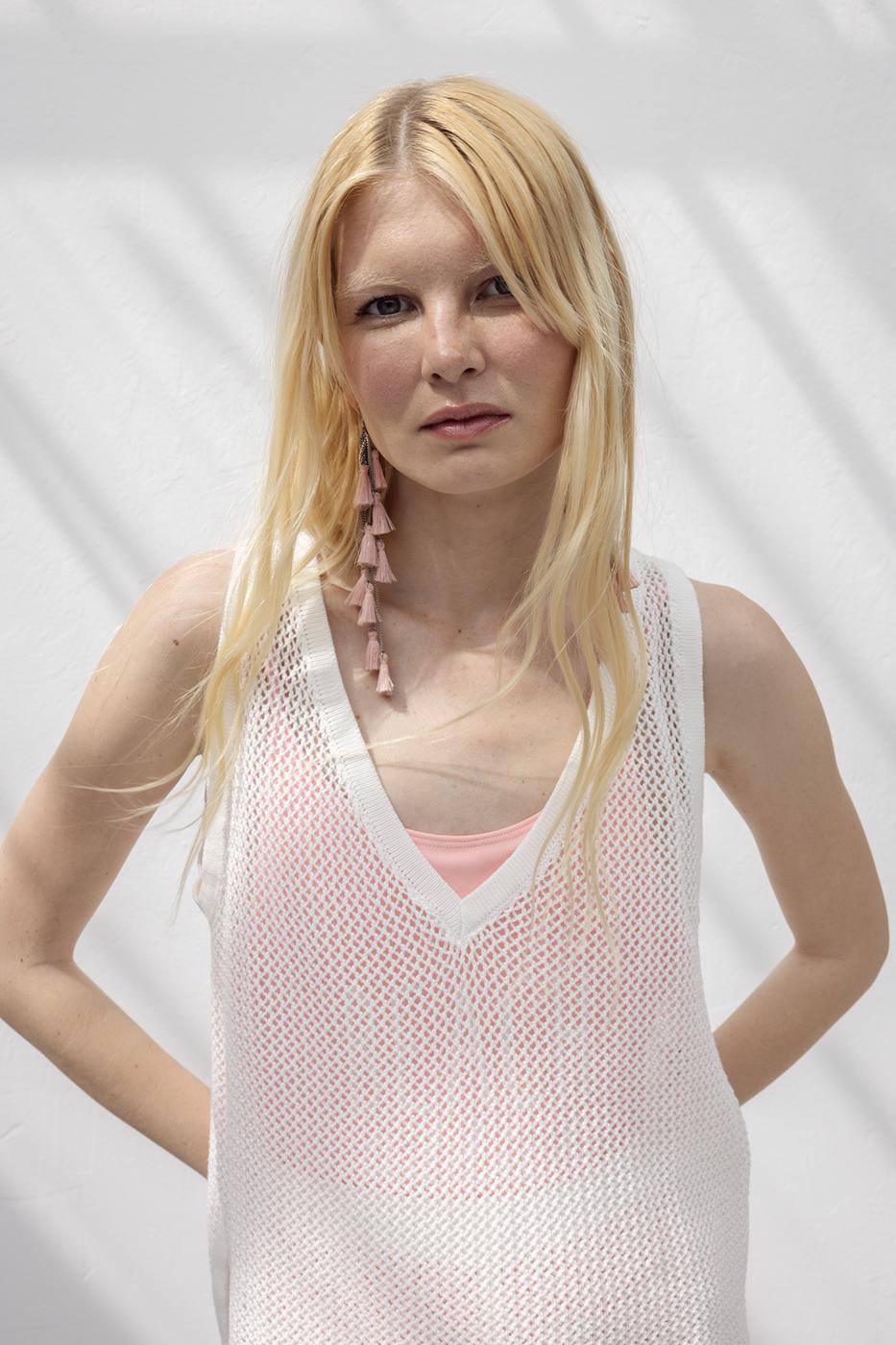 BSL Women Net Knitted Blouse - Aalst