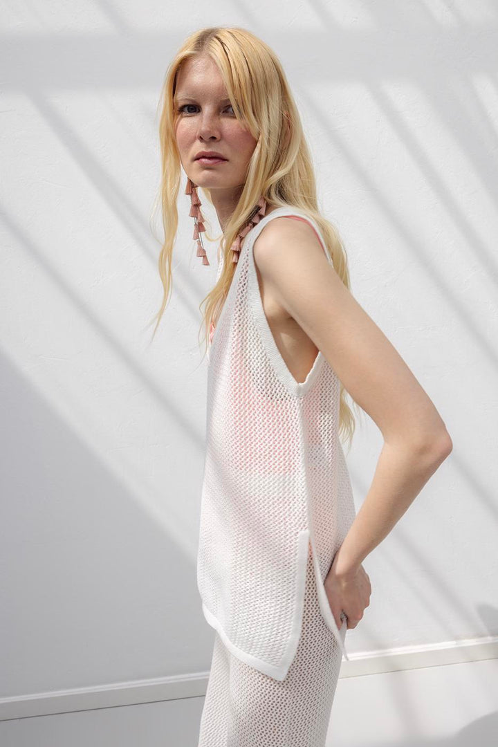 BSL Women Net Knitted Blouse - Aalst