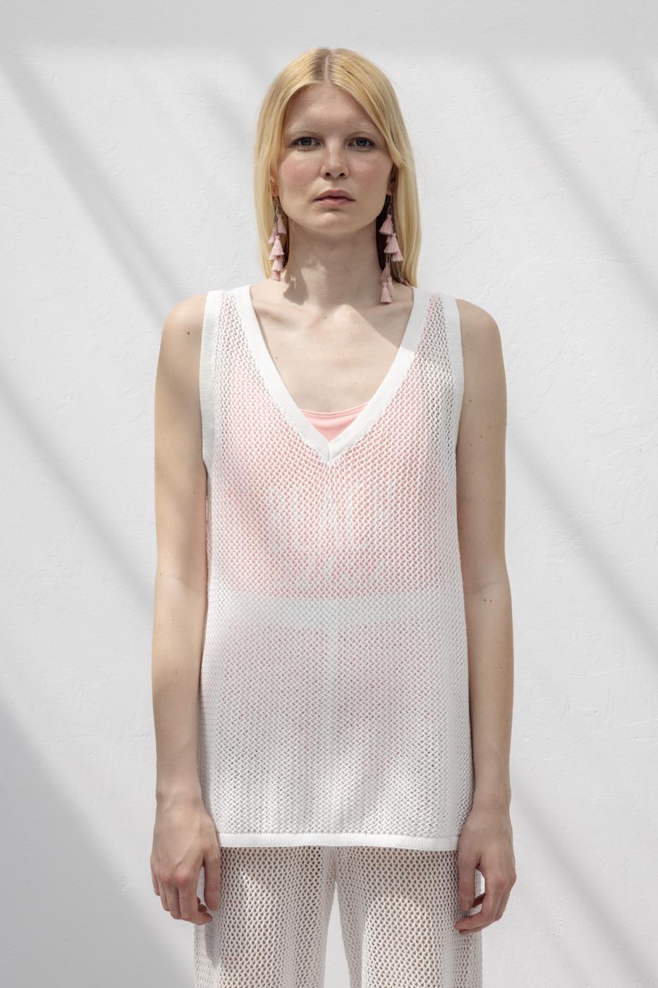 BSL Women Net Knitted Blouse - Aalst