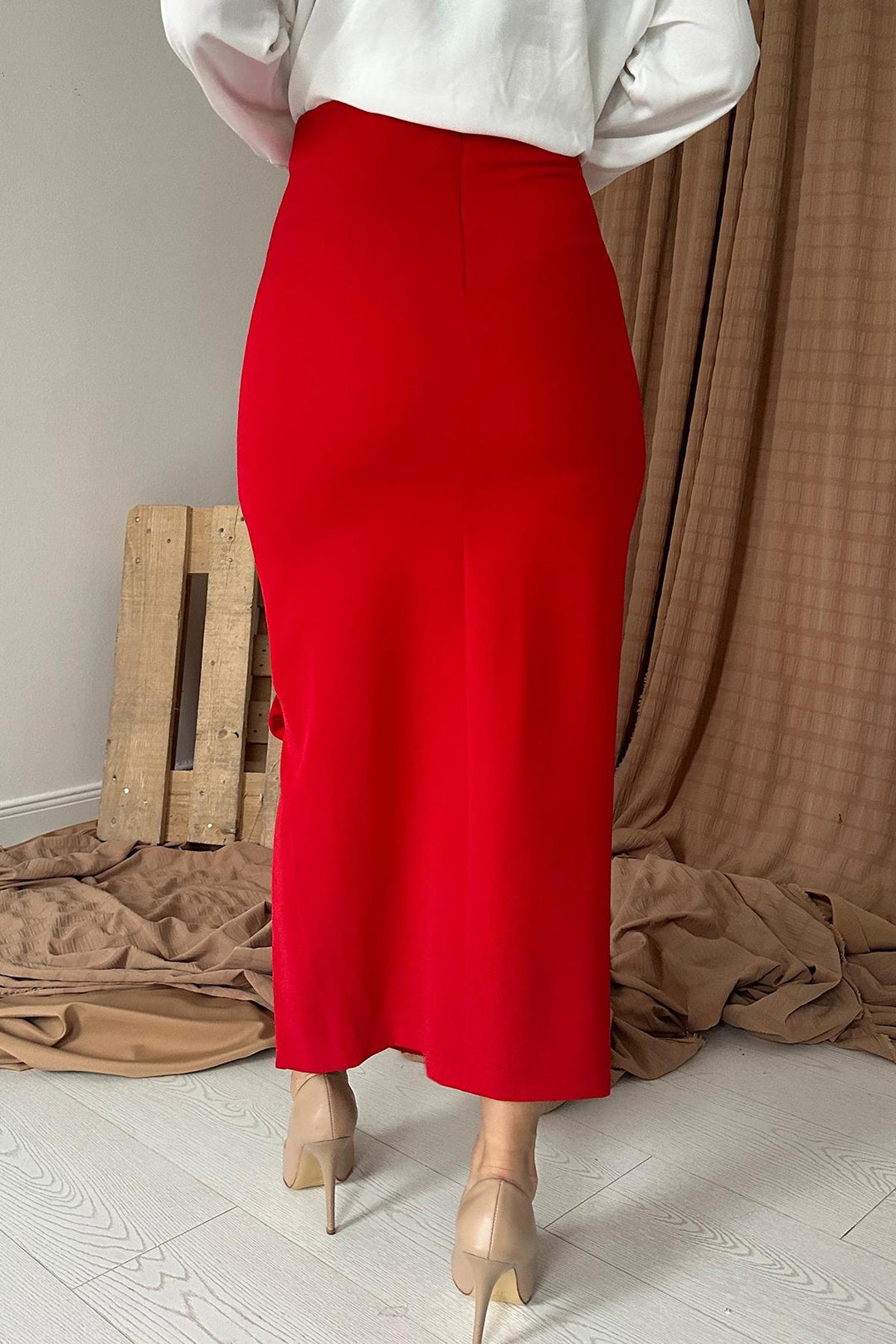 ELS Bow Detail Skirt - Red - Bowling Green