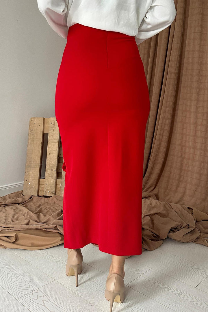 ELS Bow Detail Skirt - Red - Bowling Green