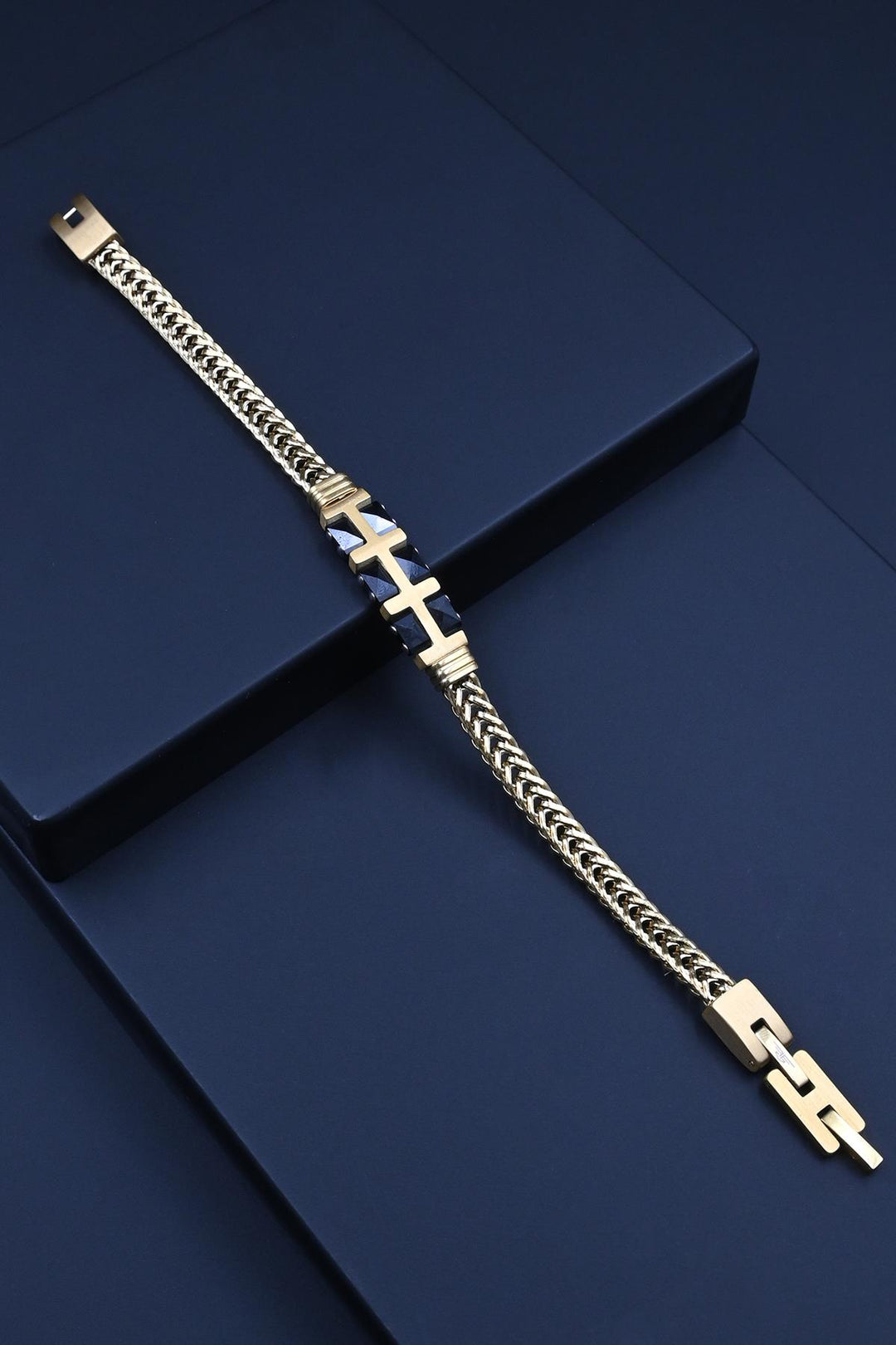 NVM FRNCH 316L Steel Italian Model Gold Color Men's Bracelet FRJ12266-3266-G - Lippstadt