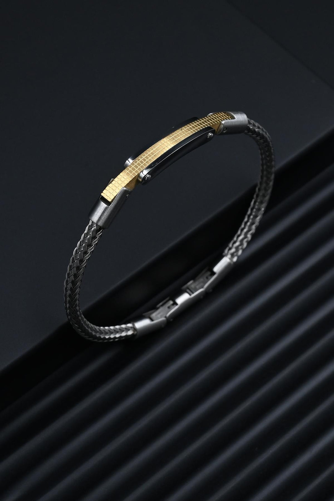 NVM FRNCH 316L Stainless Steel Italian Model Silver-Gold Color Men's Bracelet FRJ12304-3304-AG - Río Grande