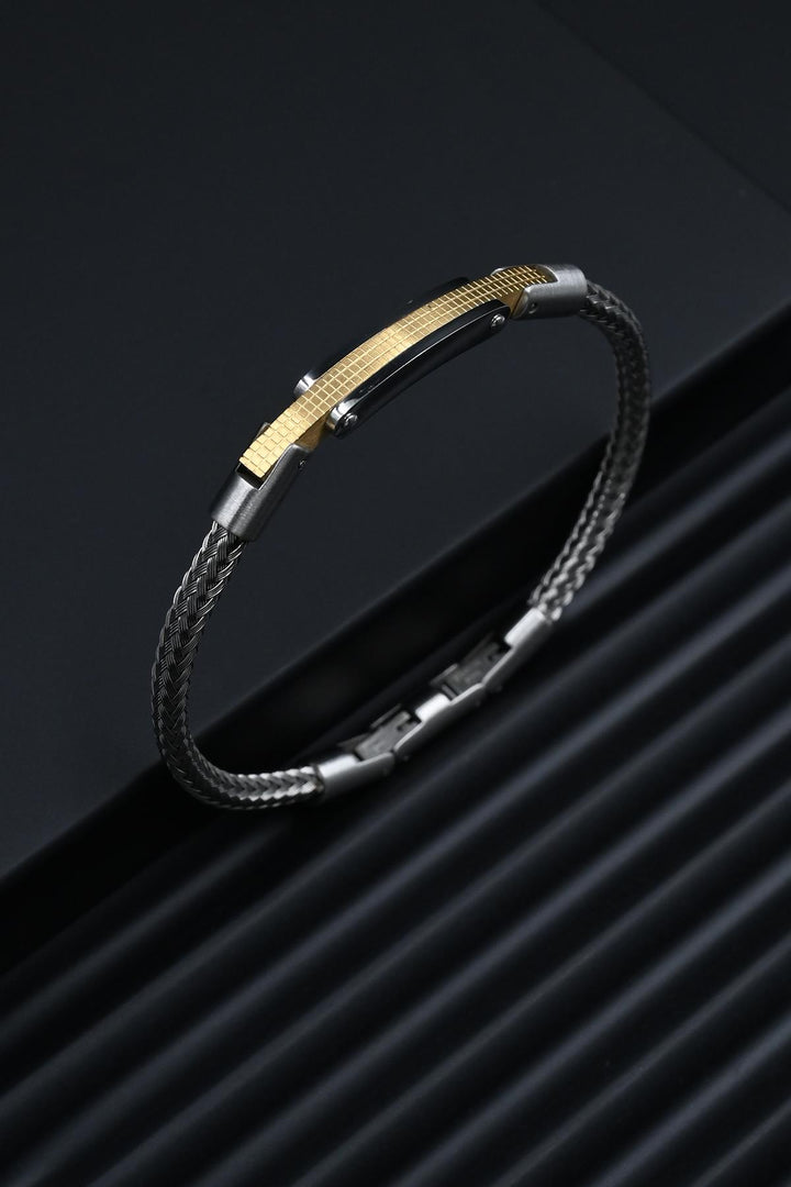 NVM FRNCH 316L Stainless Steel Italian Model Silver-Gold Color Men's Bracelet FRJ12304-3304-AG - Río Grande