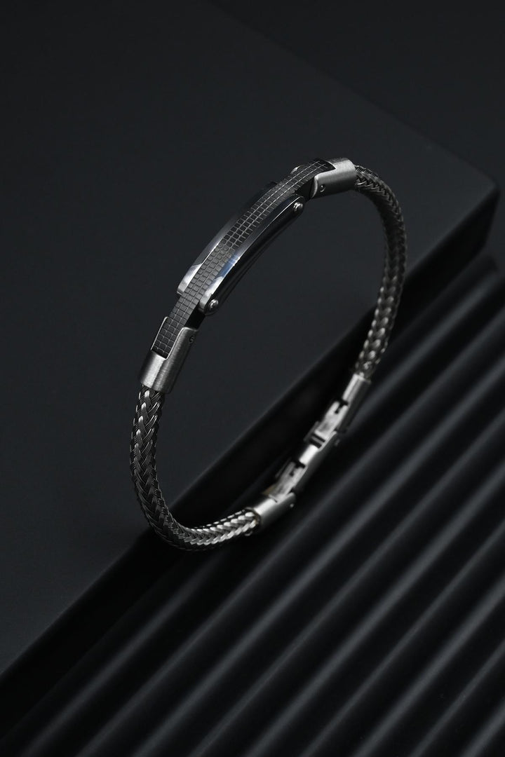 NVM FRNCH 316L Stainless Steel Italian Style Silver Color Men's Bracelet FRJ12304-3304-A - Battipaglia
