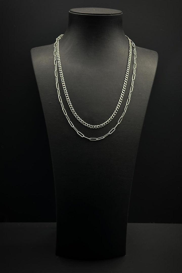 NVM FRNCH 316L Stainless Steel Italian Style Silver Color Men's Necklace FRJ30833-933-A - Antony