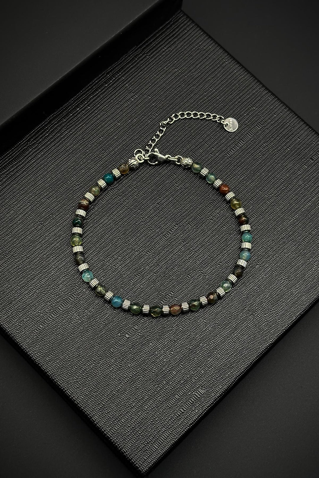 NVM FRNCH 316L Stainless Steel Mixed Natural Stone Multicolored Men's Bracelet FRJ12349-3349-CK - Lancaster