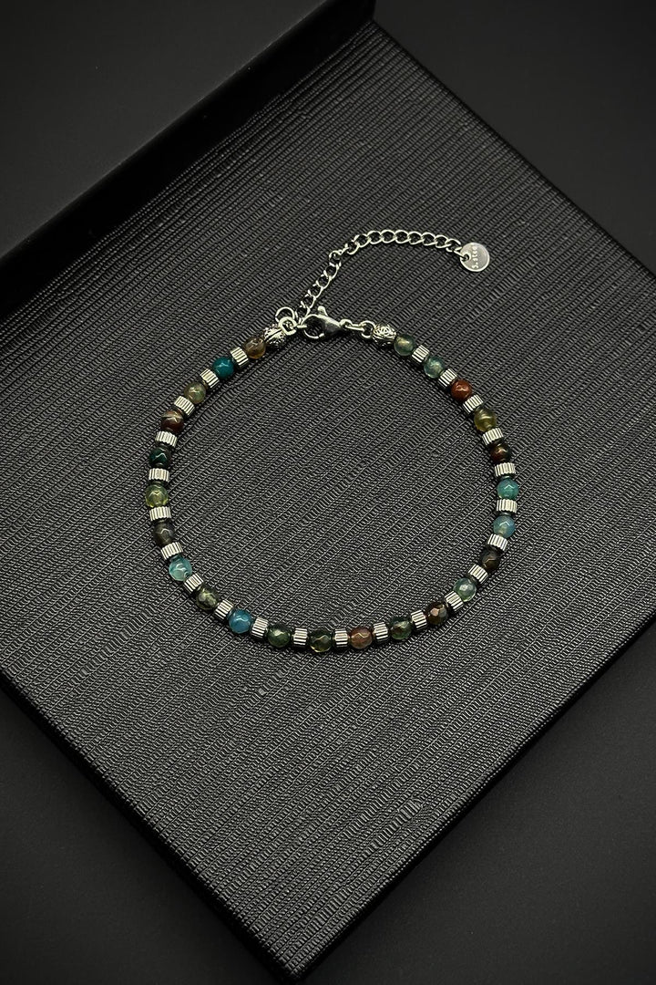 NVM FRNCH 316L Stainless Steel Mixed Natural Stone Multicolored Men's Bracelet FRJ12349-3349-CK - Lancaster