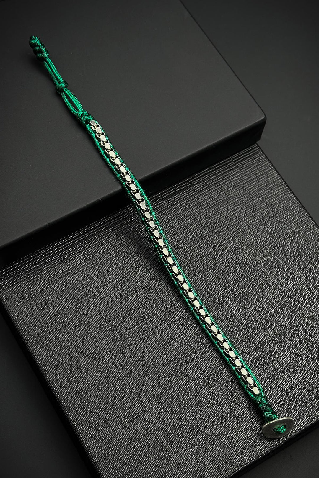 NVM FRNCH 316L Steel and Green Cord Men's Bracelet FRJ12443-3443-Y - Mantova