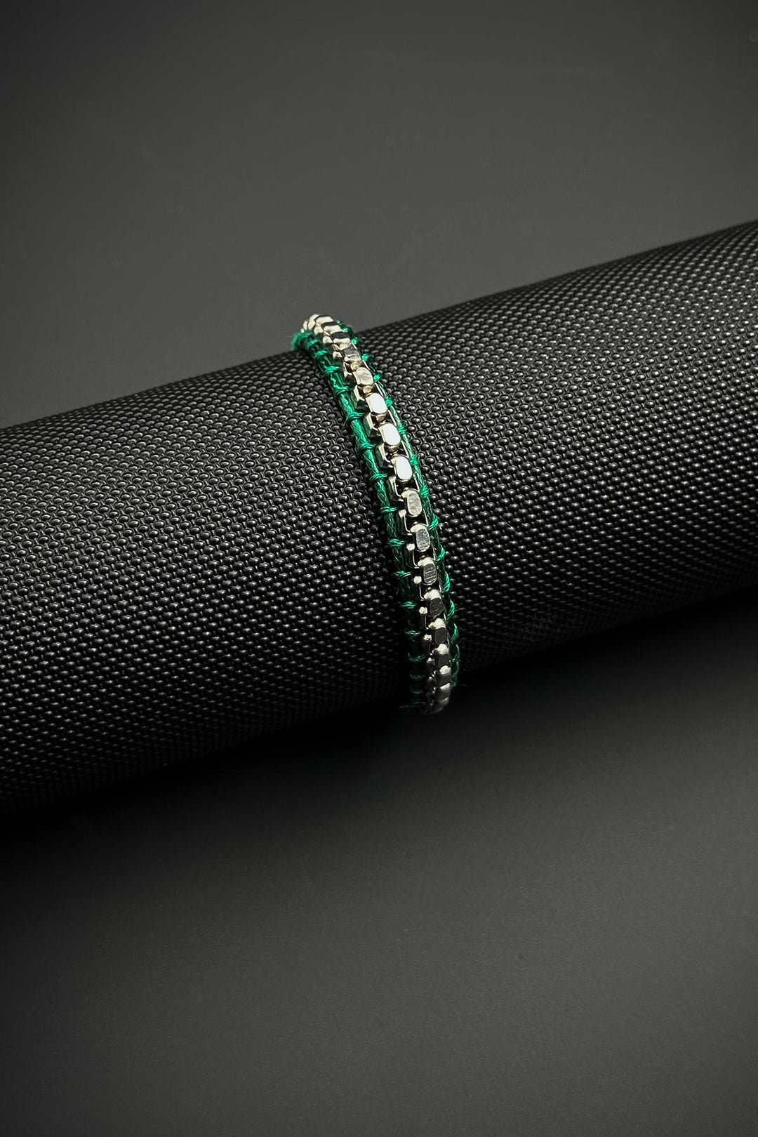 NVM FRNCH 316L Steel and Green Cord Men's Bracelet FRJ12443-3443-Y - Mantova