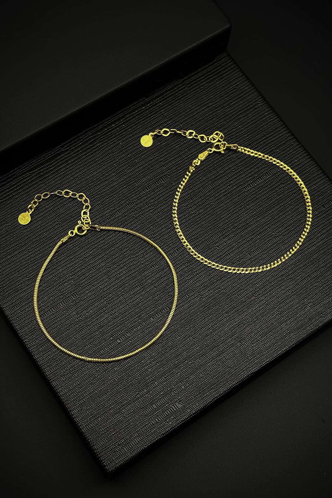 NVM FRNCH 925 Sterling Silver Italian Model Gold Color Men's Bracelet Set FRJ12352-3352-G - Montgomery