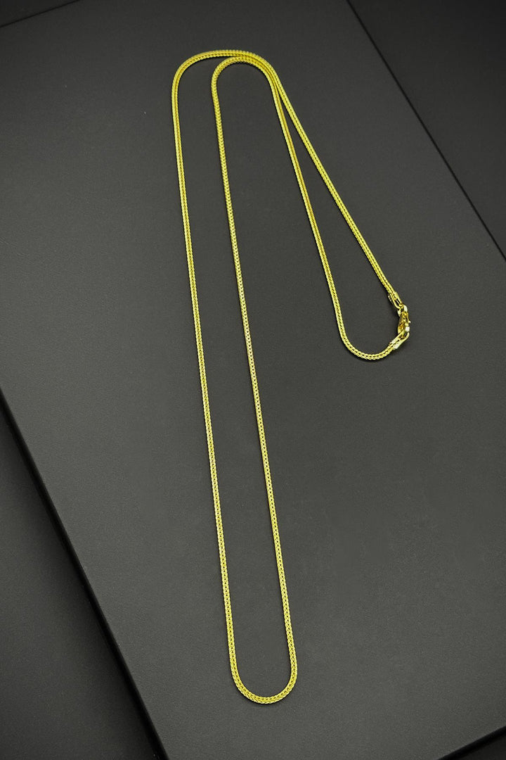 NVM FRNCH 925 Sterling Silver Italian Style Gold Color Men's Necklace FRJ30672-772-G - Yuriria