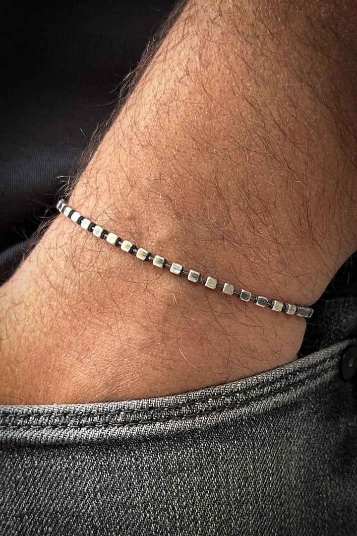 NVM FRNCH 925 Sterling Silver Italian Model Silver Color Men's Bracelet FRJ12174-3174-A - Urbandale