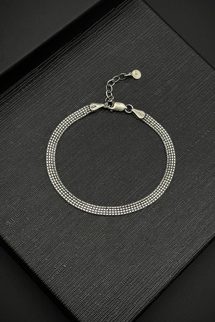 NVM FRNCH 925 Sterling Silver Italian Model Silver Color Men's Bracelet FRJ12355-3355-A - Huddersfield