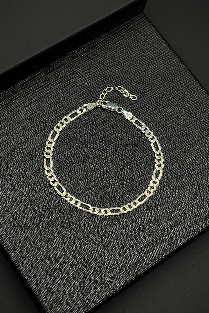 NVM FRNCH 925 Sterling Silver Italian Model Silver Color Men's Bracelet/Necklace Set FRJ12350-3350-A - Salamanca