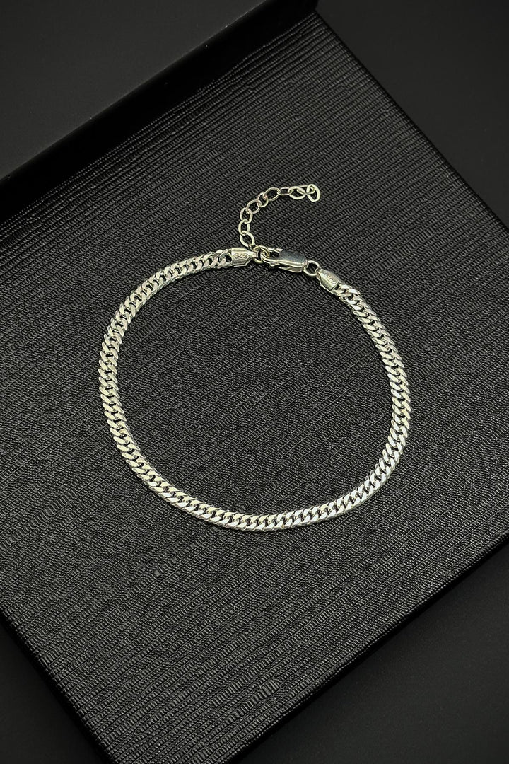 NVM FRNCH 925 Sterling Silver Italian Model Silver Color Men's Bracelet/Necklace Set FRJ12351-3351-A - Kent