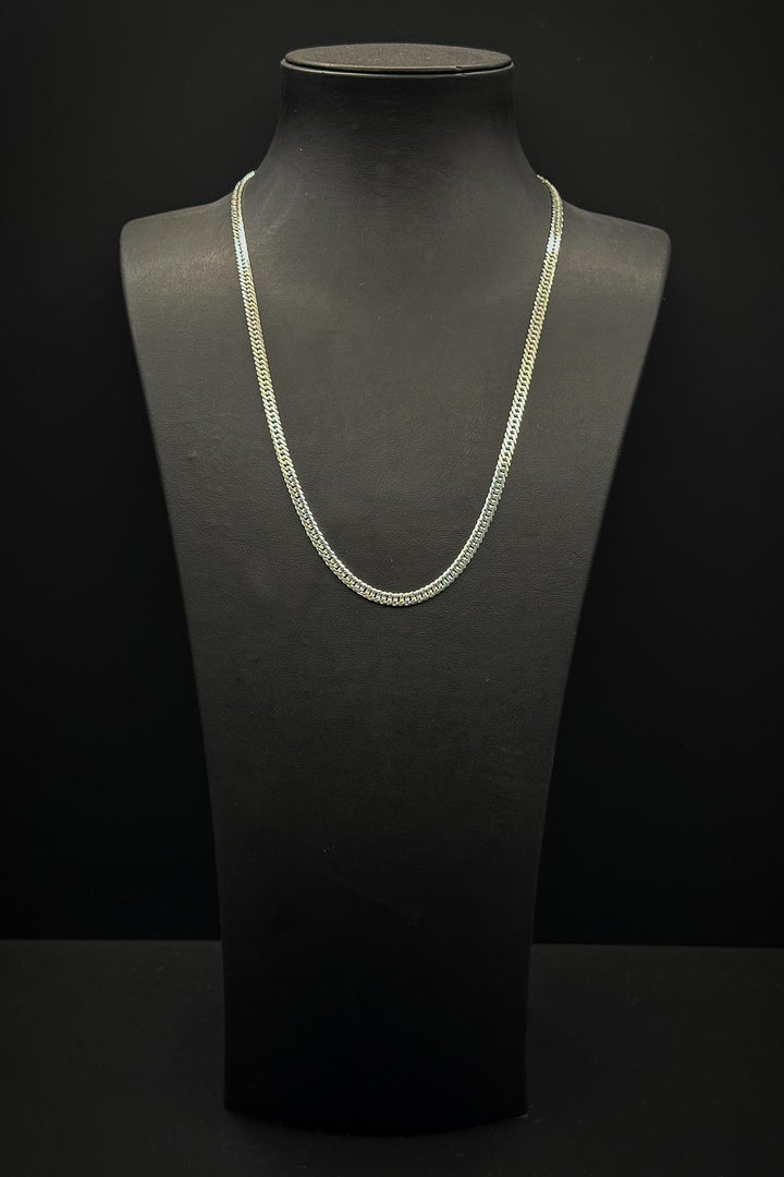 NVM FRNCH 925 Sterling Silver Italian Model Silver Color Men's Bracelet/Necklace Set FRJ12351-3351-A - Kent