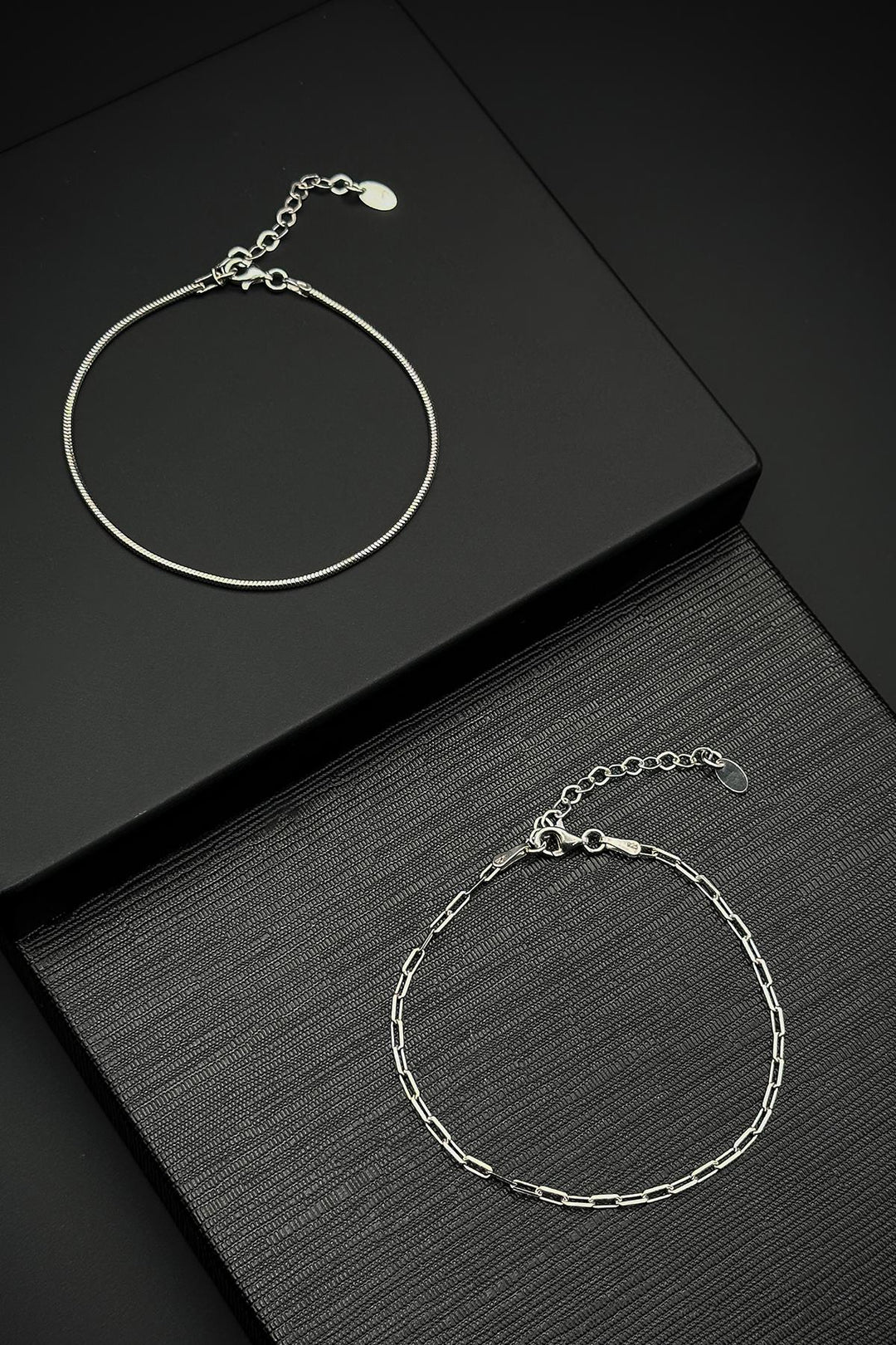 NVM FRNCH 925 Sterling Silver Italian Model Silver Color Men's Bracelet Set FRJ12396-3396-A - Vacaville