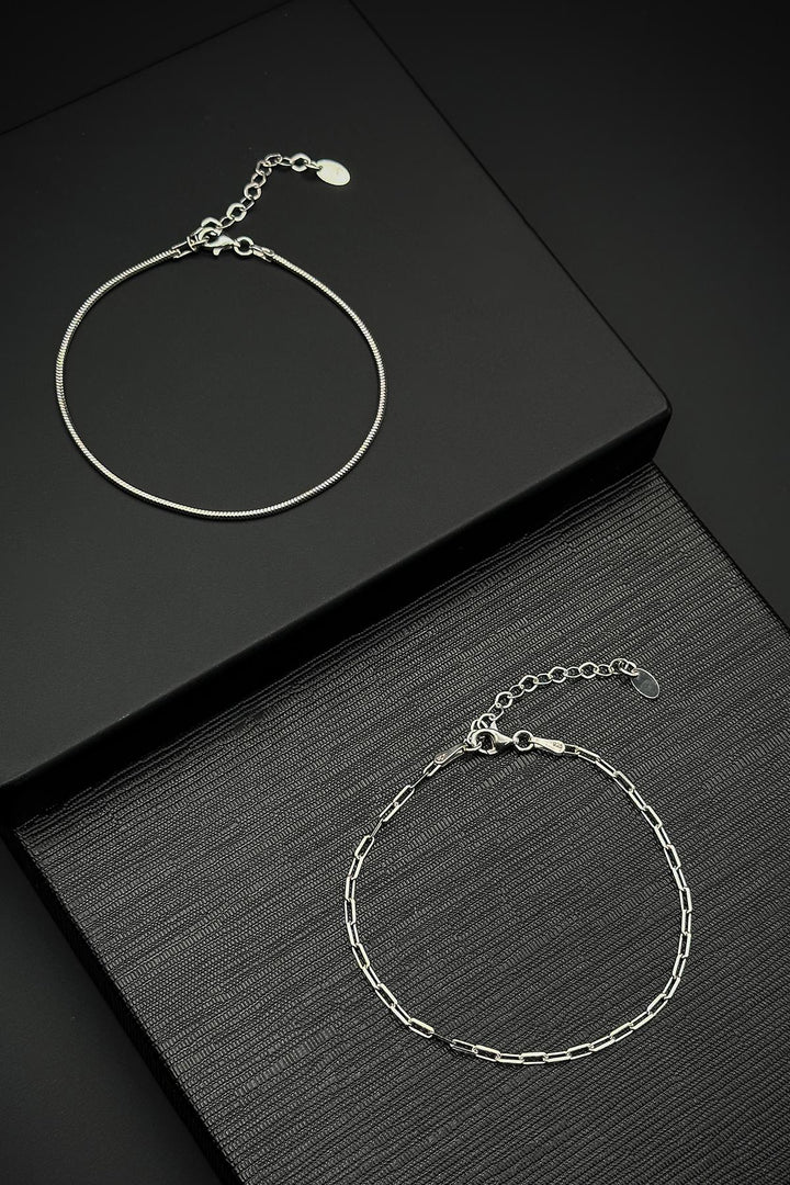 NVM FRNCH 925 Sterling Silver Italian Model Silver Color Men's Bracelet Set FRJ12396-3396-A - Vacaville